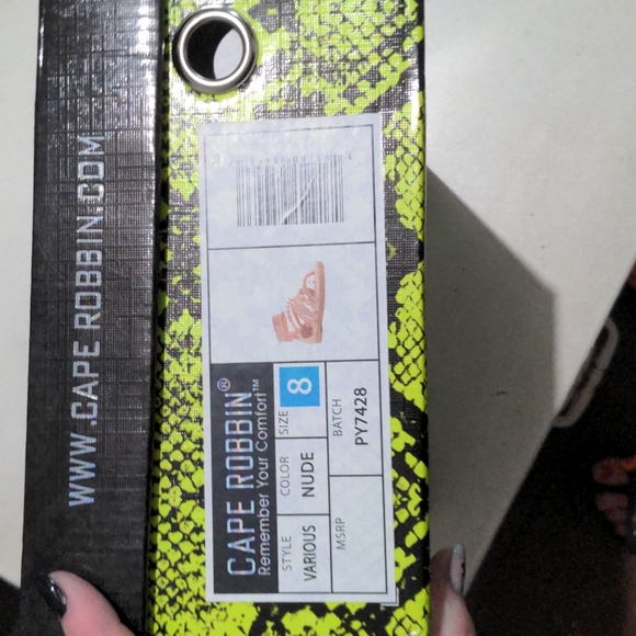 Rose gold & nude spiked, rhinestone mini gladiators - Picture 6 of 8